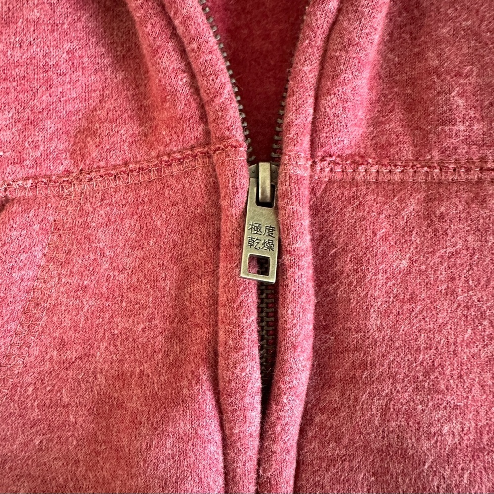 SuperDry Women’s Full Zipper Jacket Hoodie in Reddish Pink Color Sz S to M - Picture 10 of 11